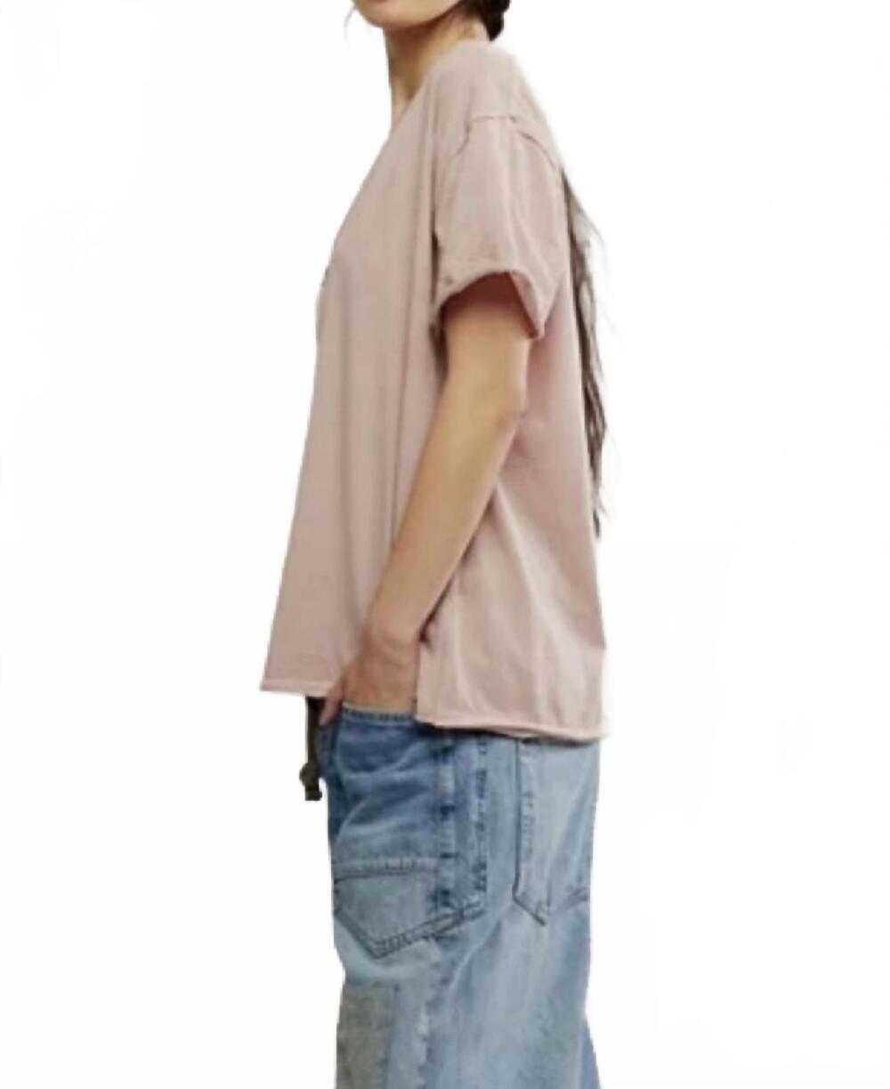NEW FREE PEOPLE nina tee in cashmere